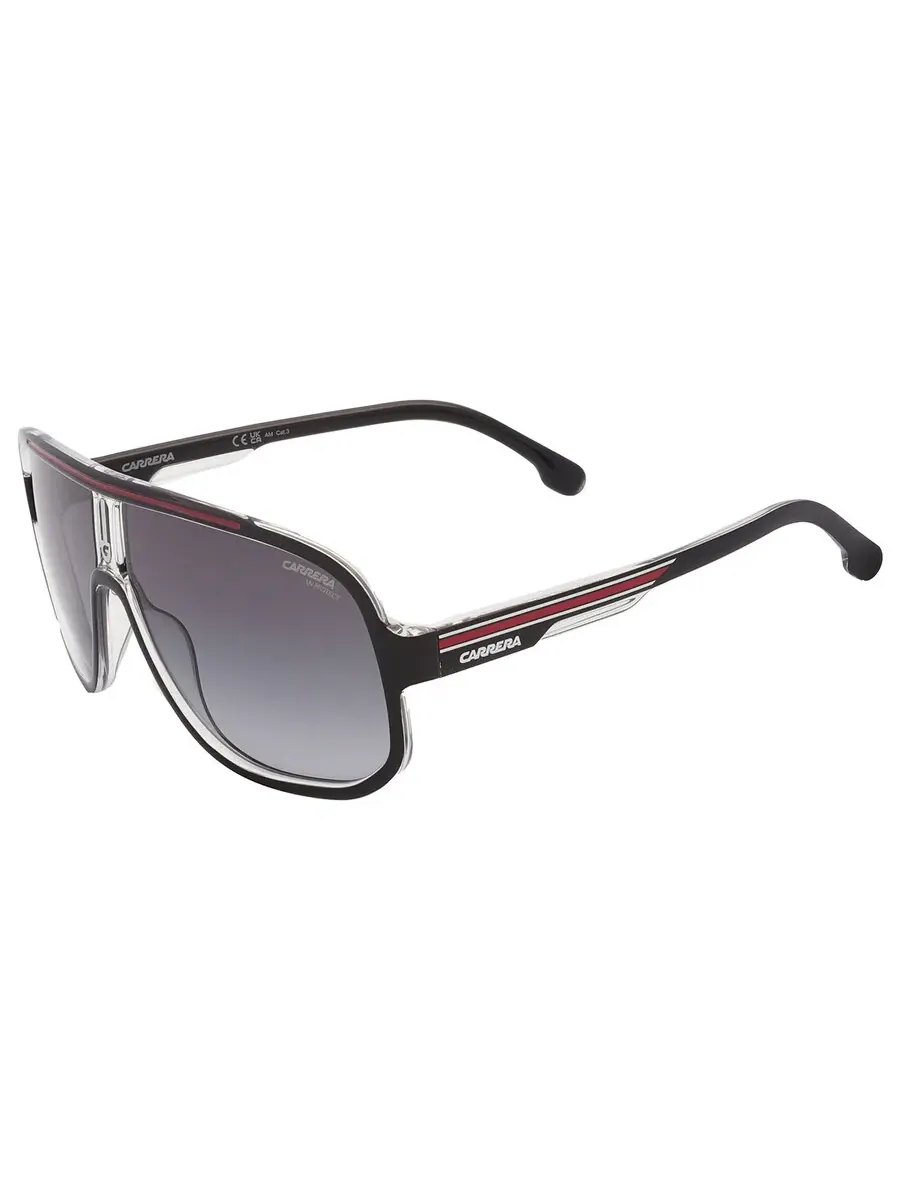 Мужские солнцезащитные очки Carrera Grey Shaded Phantos CARRERA 1058/S 0OIT/9O 63 — изображение 4 из 5, черный/красный