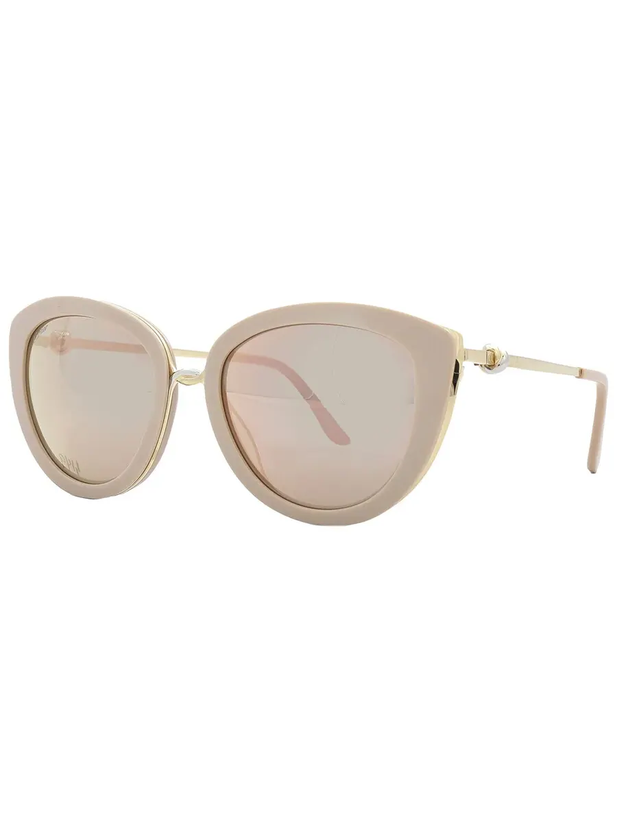 Солнцезащитные очки для женщин Cartier Trinity Brown Rose Gold Mirror Cat Eye CT0247S 004 54 — изображение 3 из 5, розовый