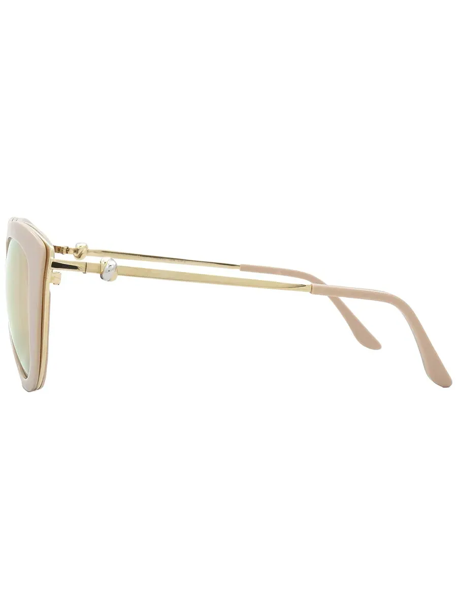 Солнцезащитные очки для женщин Cartier Trinity Brown Rose Gold Mirror Cat Eye CT0247S 004 54 — изображение 4 из 5, розовый