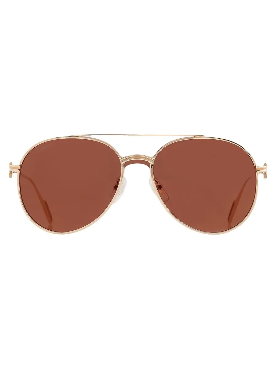 Солнцезащитные очки Cartier C de Cartier Brown Pilot унисекс CT0273S 002 99