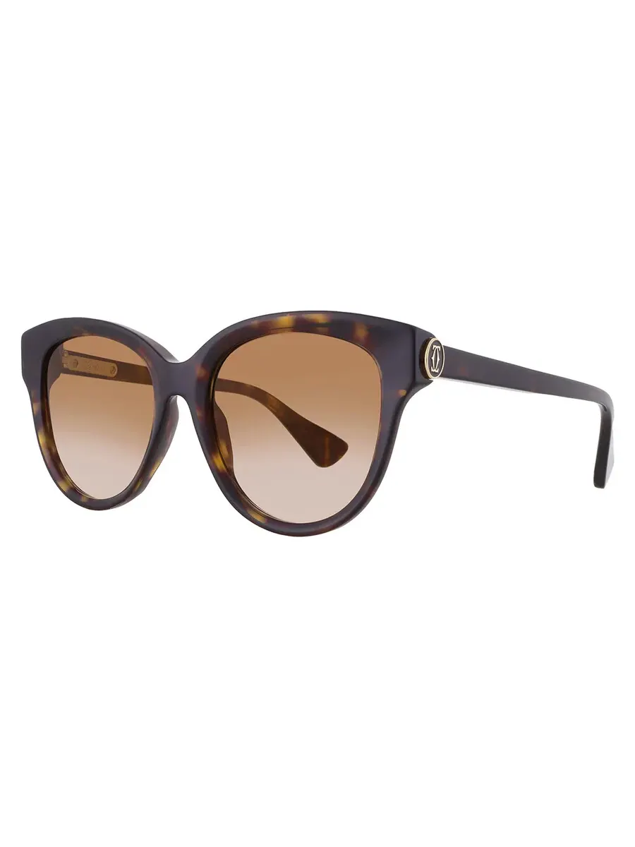 Солнцезащитные очки женские Cartier C Decor коричнево-градиентные овальные CT0506S 002 55 — изображение 2 из 4, хавана
