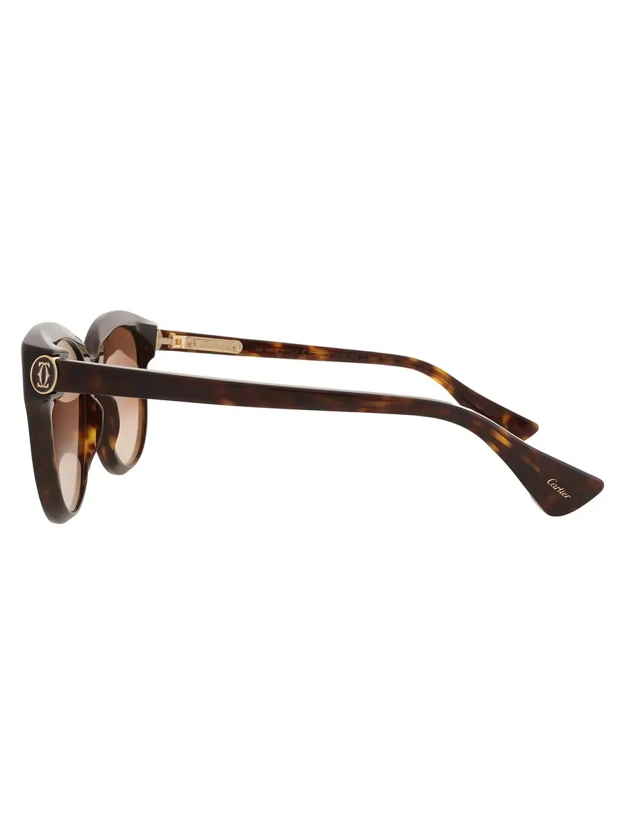 Солнцезащитные очки женские Cartier C Decor коричнево-градиентные овальные CT0506S 002 55 — изображение 4 из 4, хавана