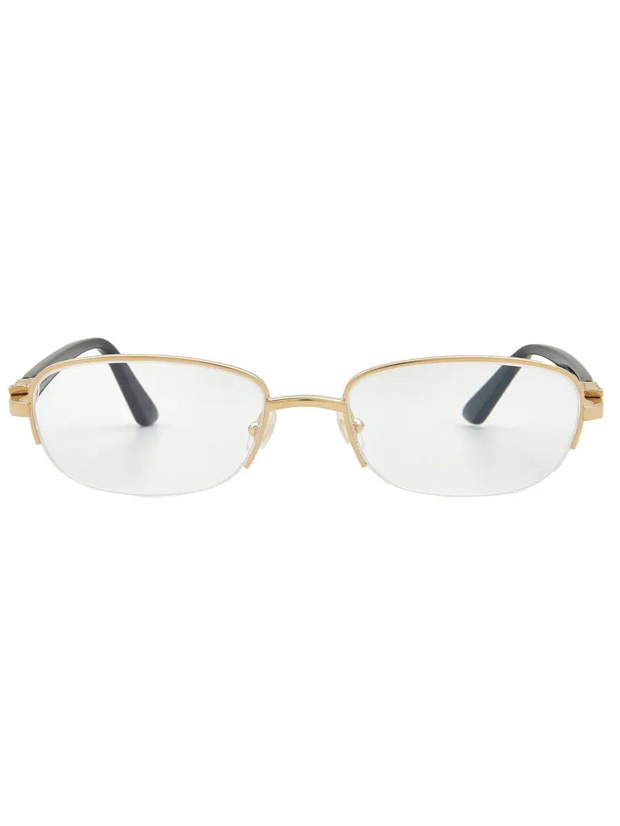 Женские очки Cartier C Decor Demo Oval CT0317O 001 52, золотой/черный