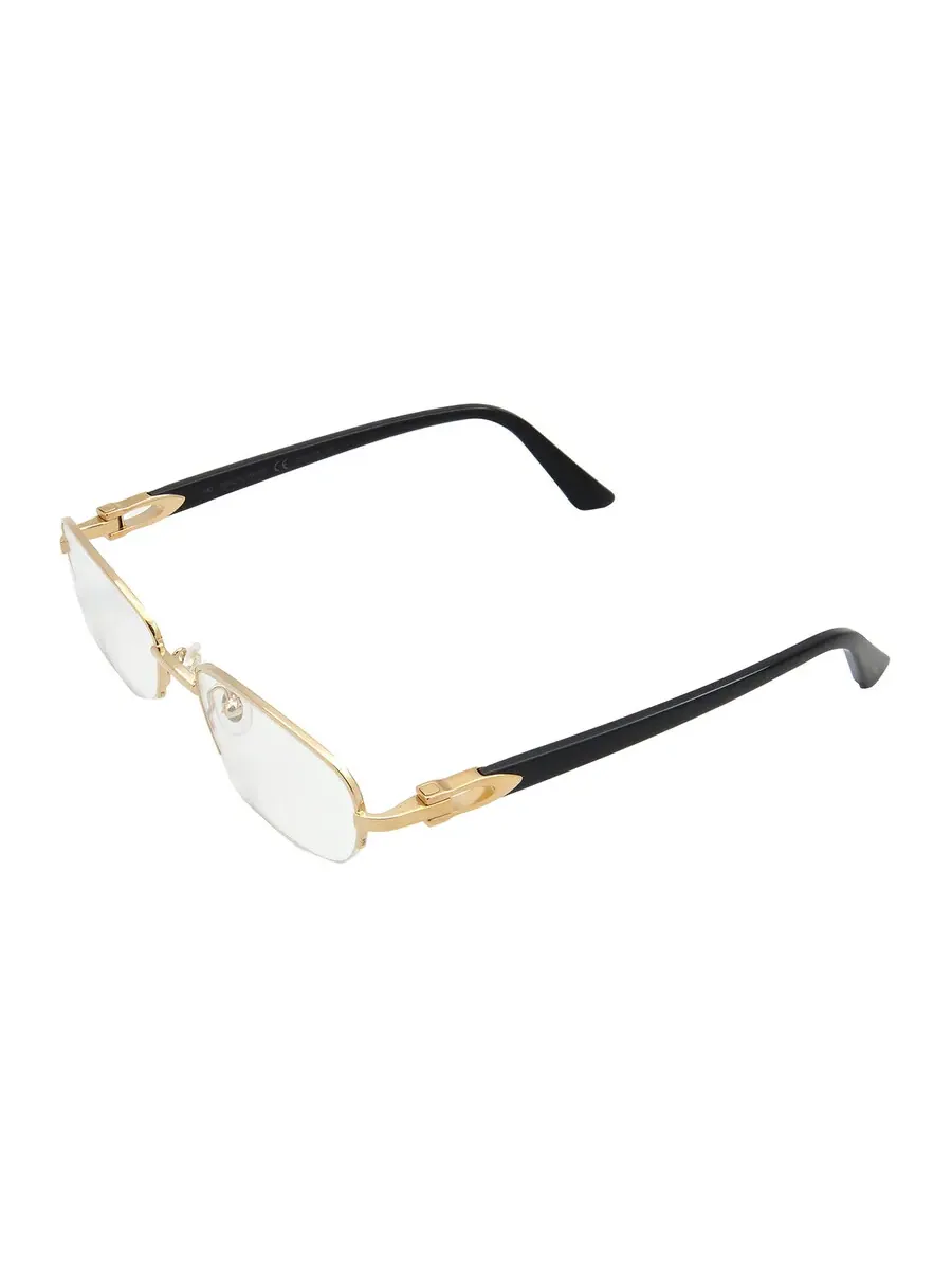 Женские очки Cartier C Decor Demo Oval CT0317O 001 52, золотой/черный — изображение 4 из 4, золотистый/черный