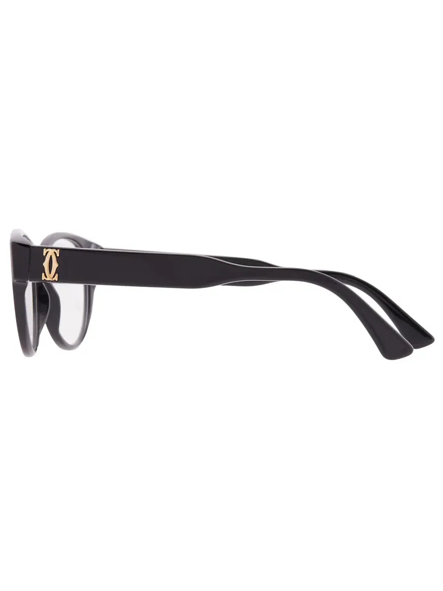 Женские очки Cartier Double C de Cartier Demo Cat Eye CT0315O 001 53 — изображение 4 из 4, черный