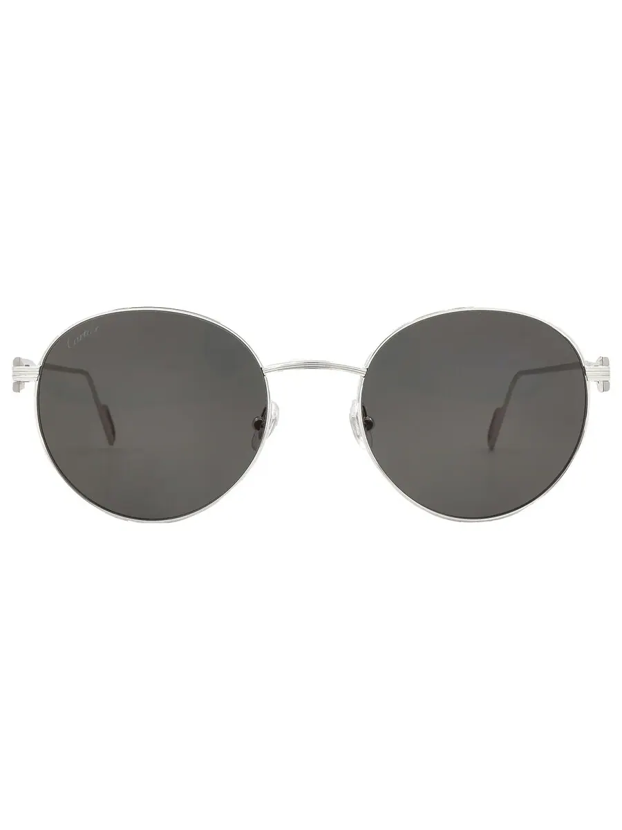 Солнцезащитные очки Cartier C de Cartier Grey Flash круглой формы унисекс CT0249S 001 53