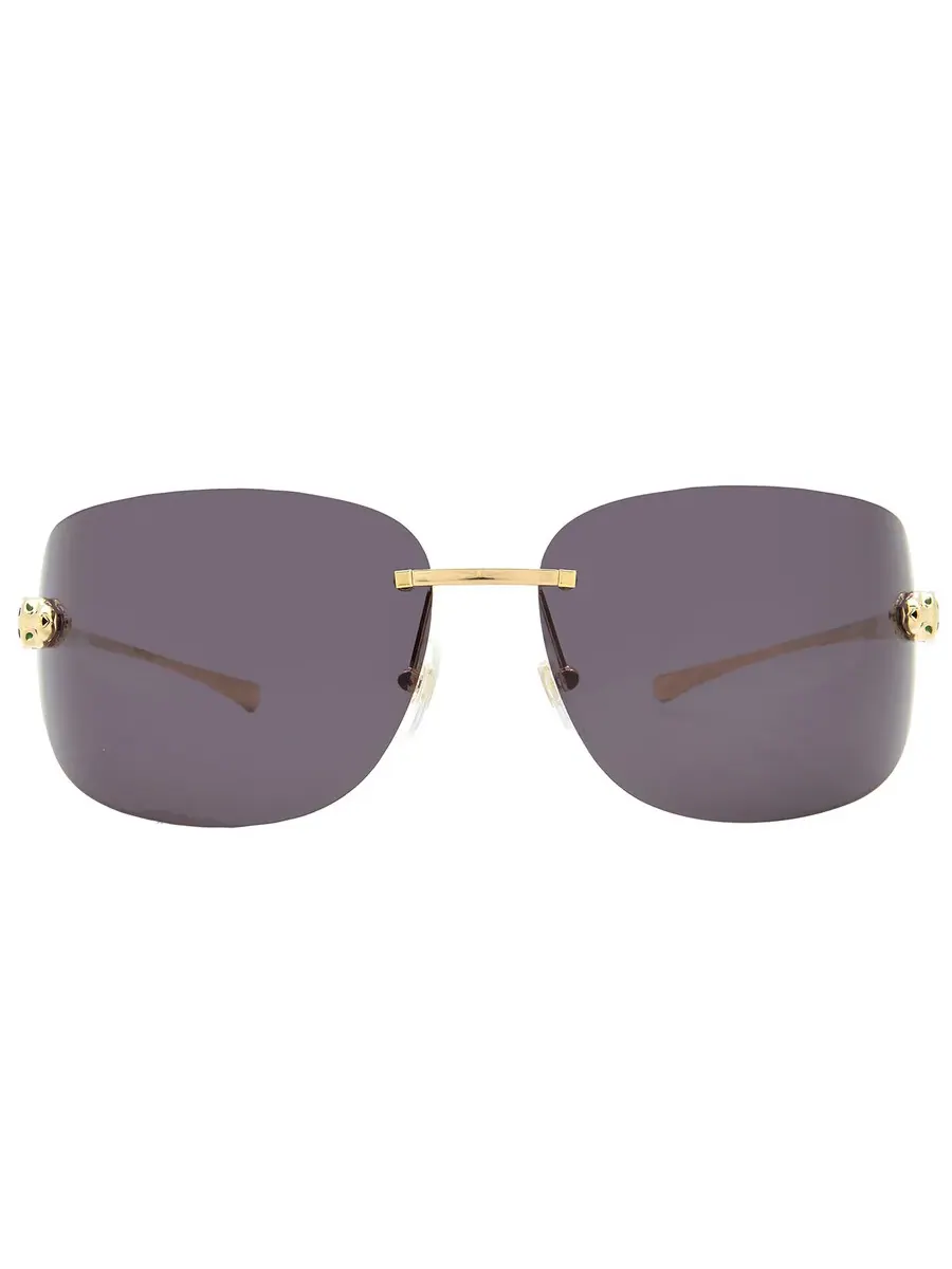Мужские солнцезащитные очки Cartier Panthere de Cartier Grey Wrap CT0266S 001 61