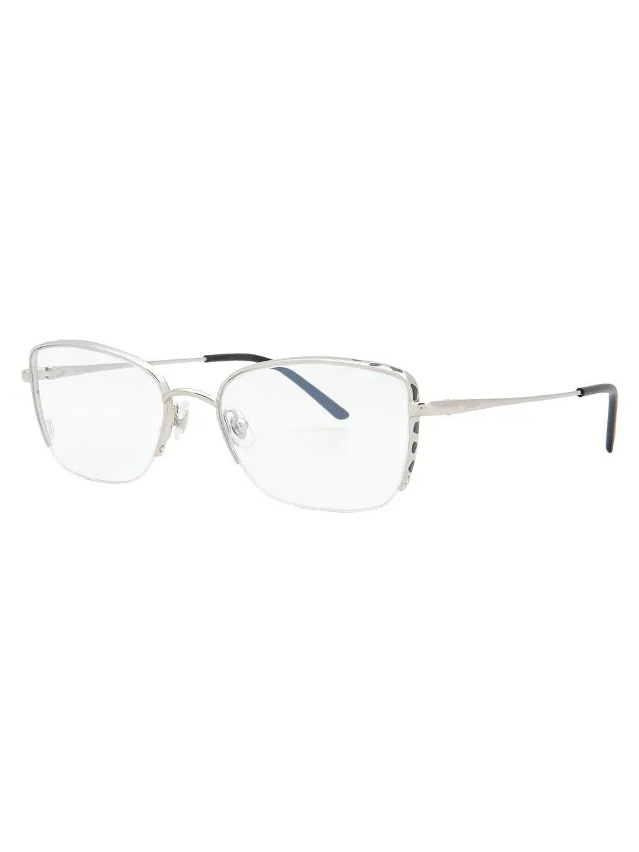 Женские очки Cartier Panthere de Cartier Demo Square CT0311O 002 54 — изображение 2 из 4, серебряный