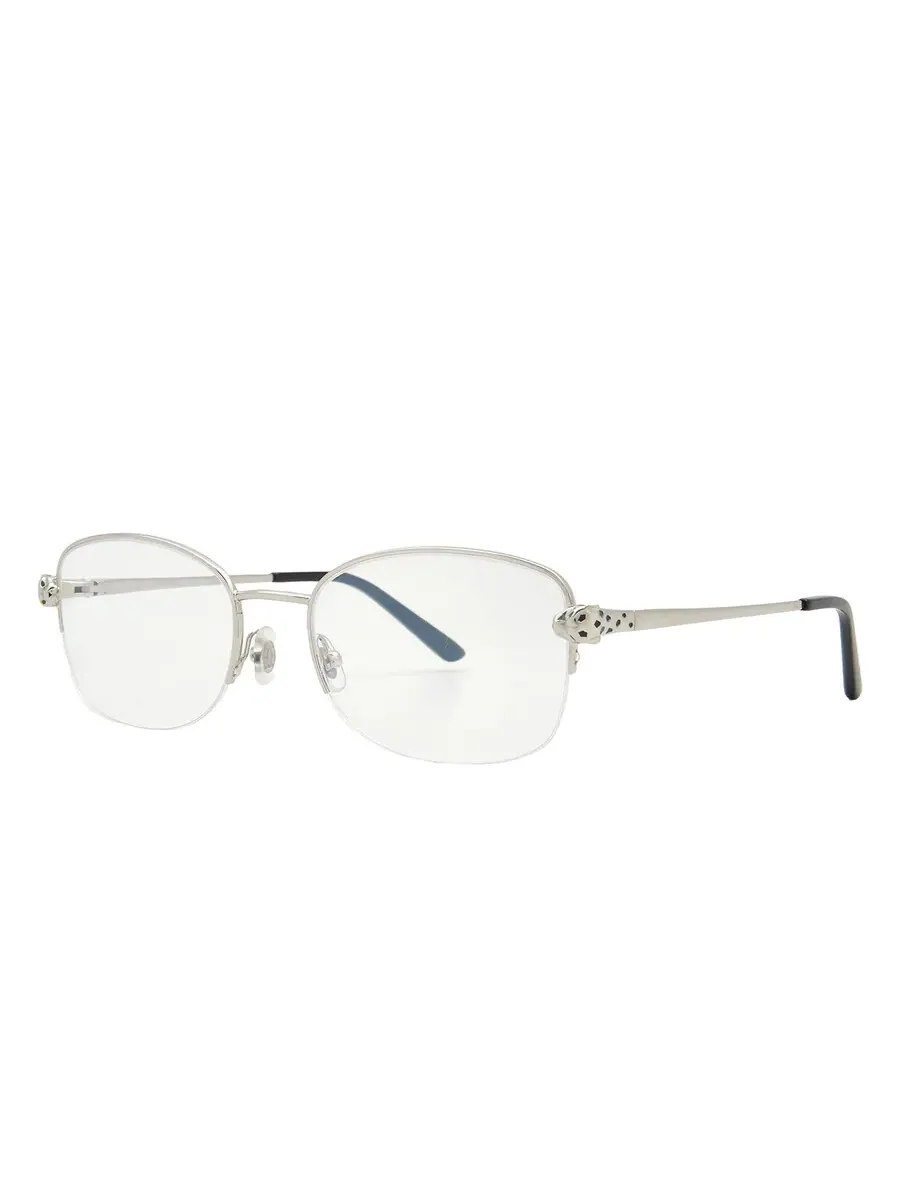 Очки для женщин Cartier Panthere De Cartier Demo Oval CT0235O 002 54 — изображение 2 из 4, серебряный