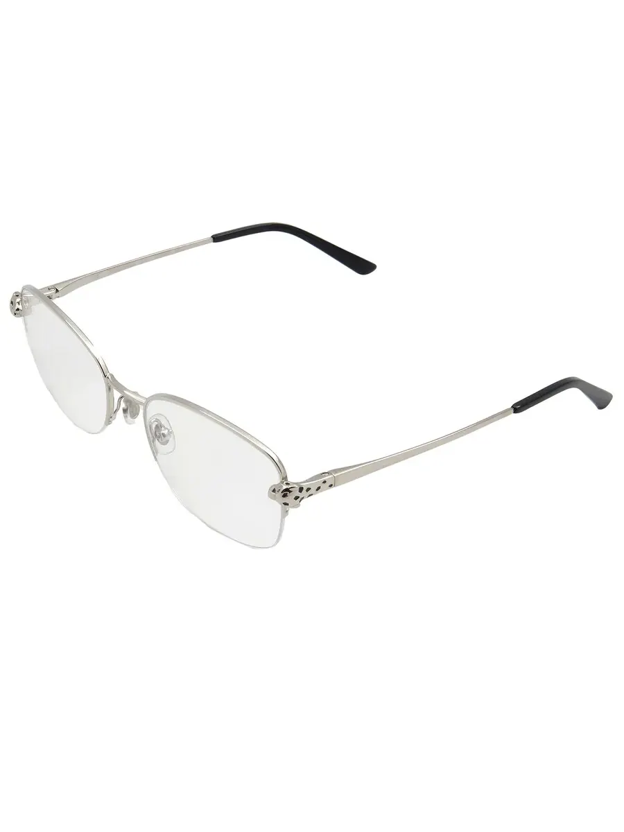 Очки для женщин Cartier Panthere De Cartier Demo Oval CT0235O 002 54 — изображение 4 из 4, серебряный