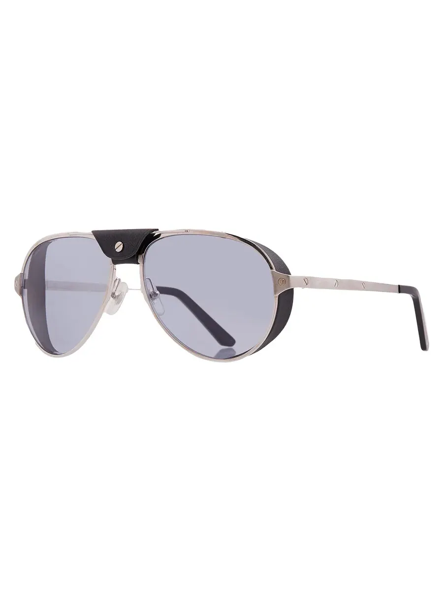 Солнцезащитные очки Cartier Santos de Cartier Grey Multitreatment Pilot для мужчин CT0296S 002 61 — изображение 2 из 4