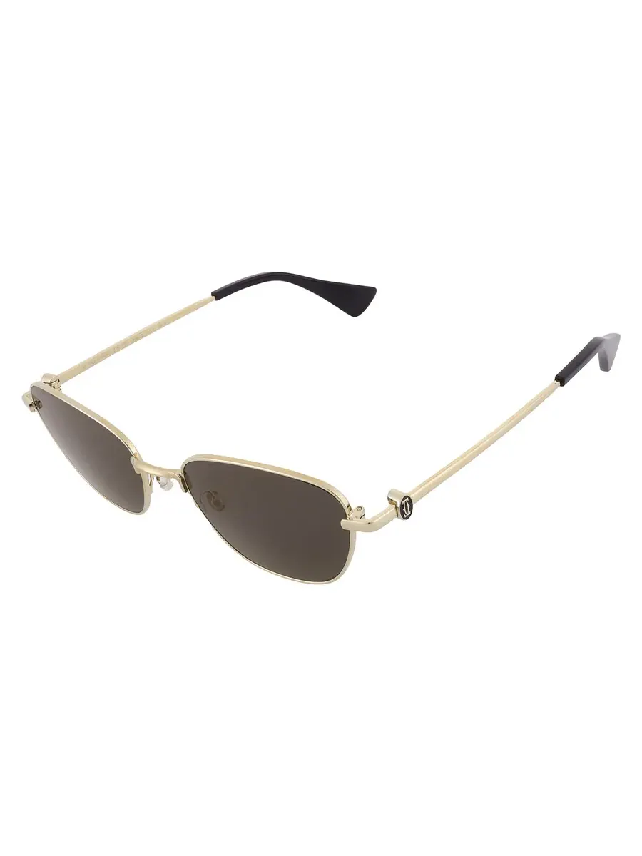 Солнцезащитные очки для женщин Cartier Signature C Grey Cat Eye CT0469S 001 53 — изображение 3 из 4, золото