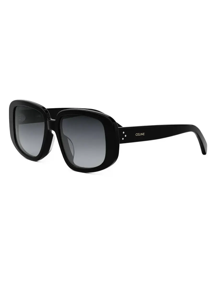Женские солнцезащитные очки Celine Bold 3 Dots Smoke Gradient Butterfly CL40299U 01B 55 — изображение 2 из 3, черный