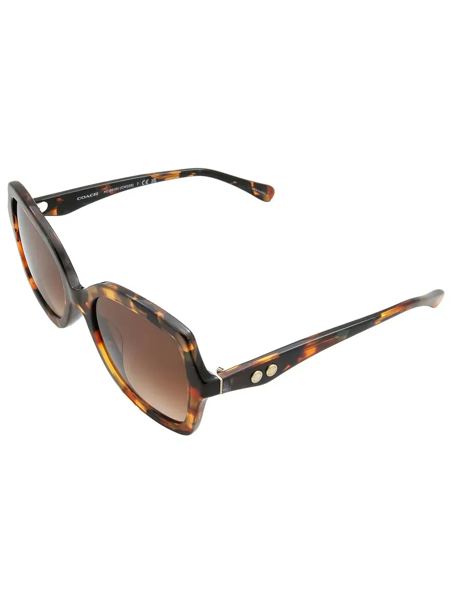 Женские солнцезащитные очки Coach Brown Gradient Butterfly HC8410U 584474 56 — изображение 5 из 5, хавана