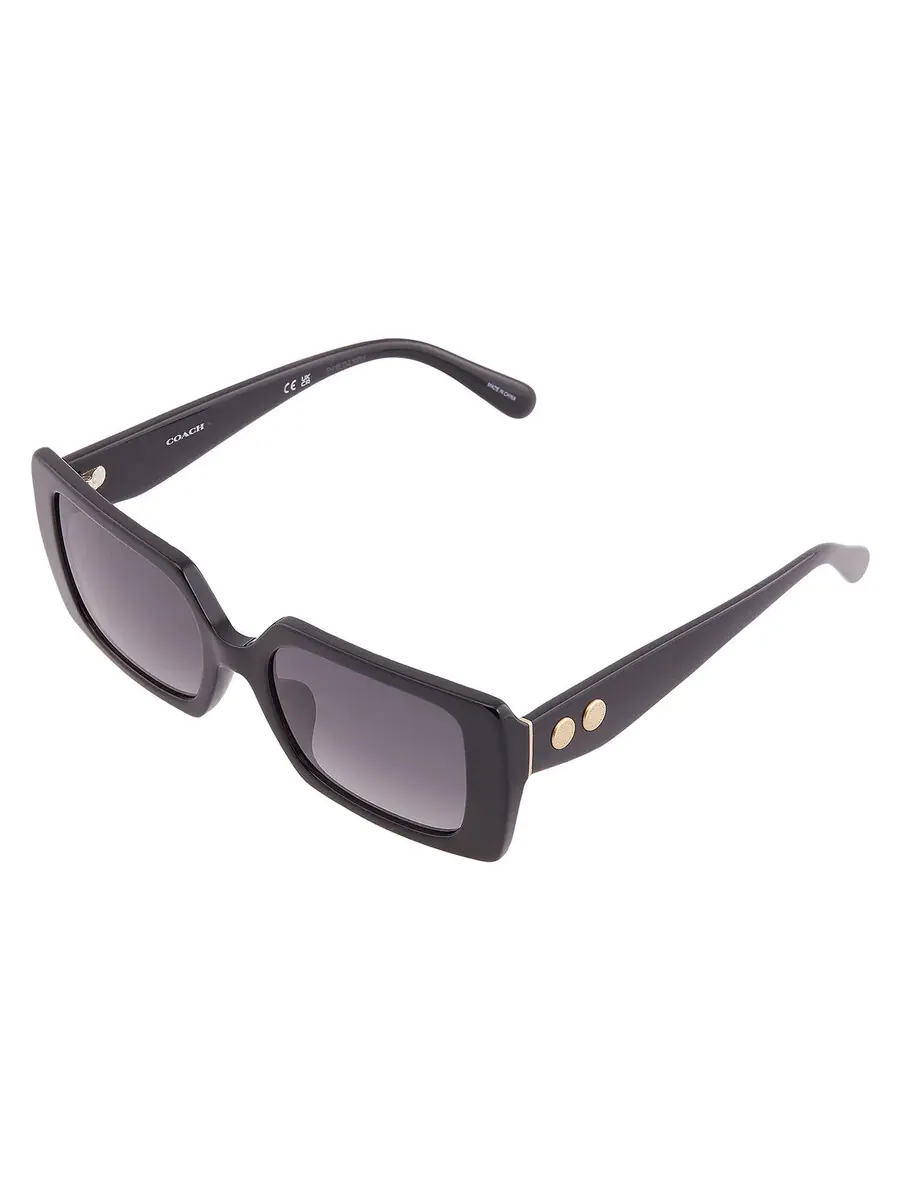 Женские прямоугольные солнцезащитные очки Coach Grey Gradient HC8409U 50023C 53 — изображение 3 из 4, серый