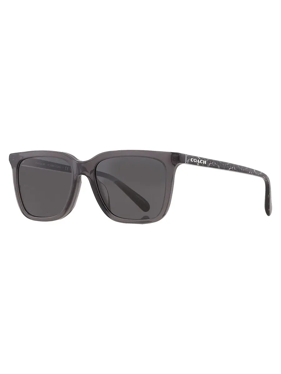 Мужские солнцезащитные очки Coach Grey Square HC8385U 579387 54 — изображение 2 из 4, черный