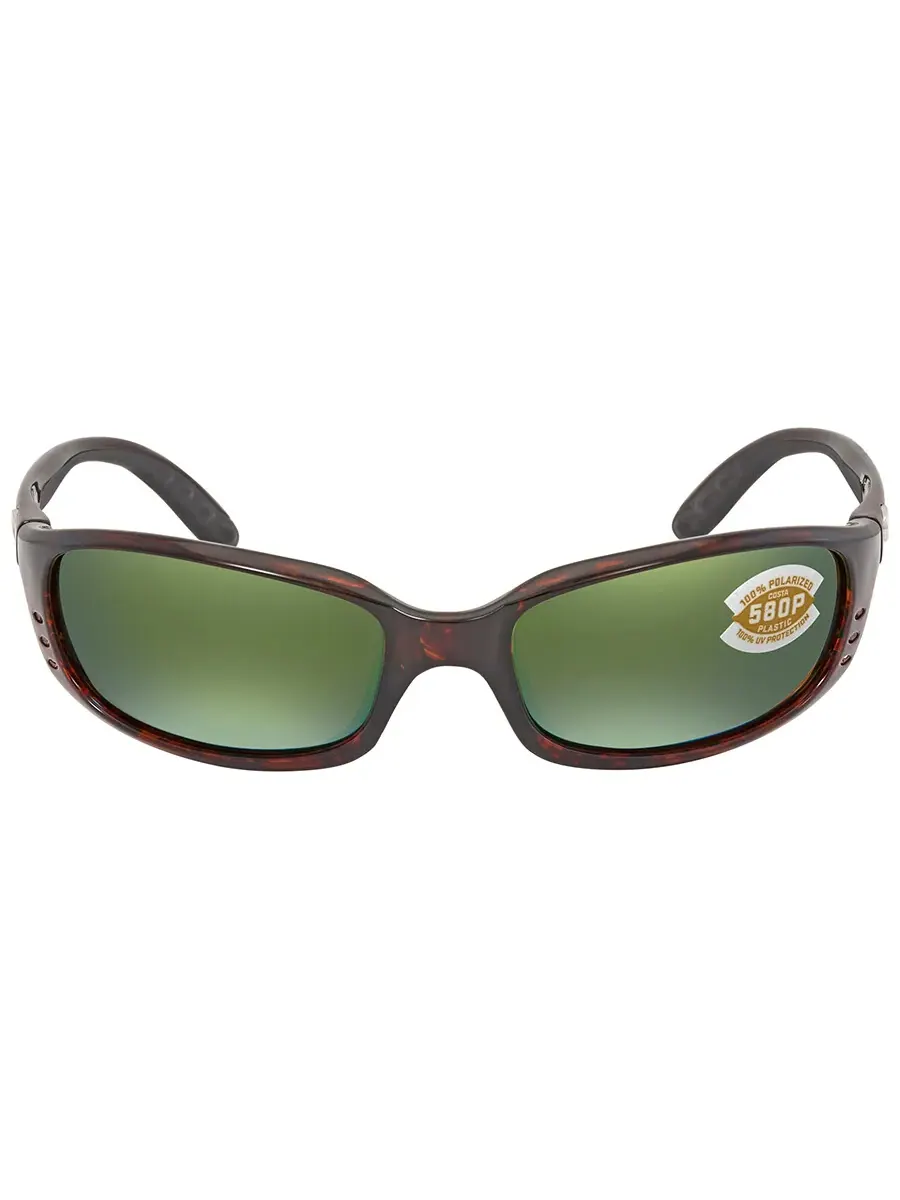 Солнцезащитные очки для мужчин Costa Del Mar BRINE Green Mirror Polarized Polycarbonate BR 10 OGMP 59 — коричневый
