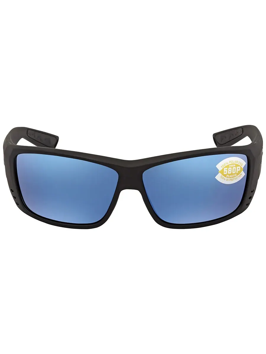 Мужские поляризованные солнцезащитные очки Costa Del Mar CAT CAY Blue Mirror из поликарбоната AT 01 OBMP 61 — синий