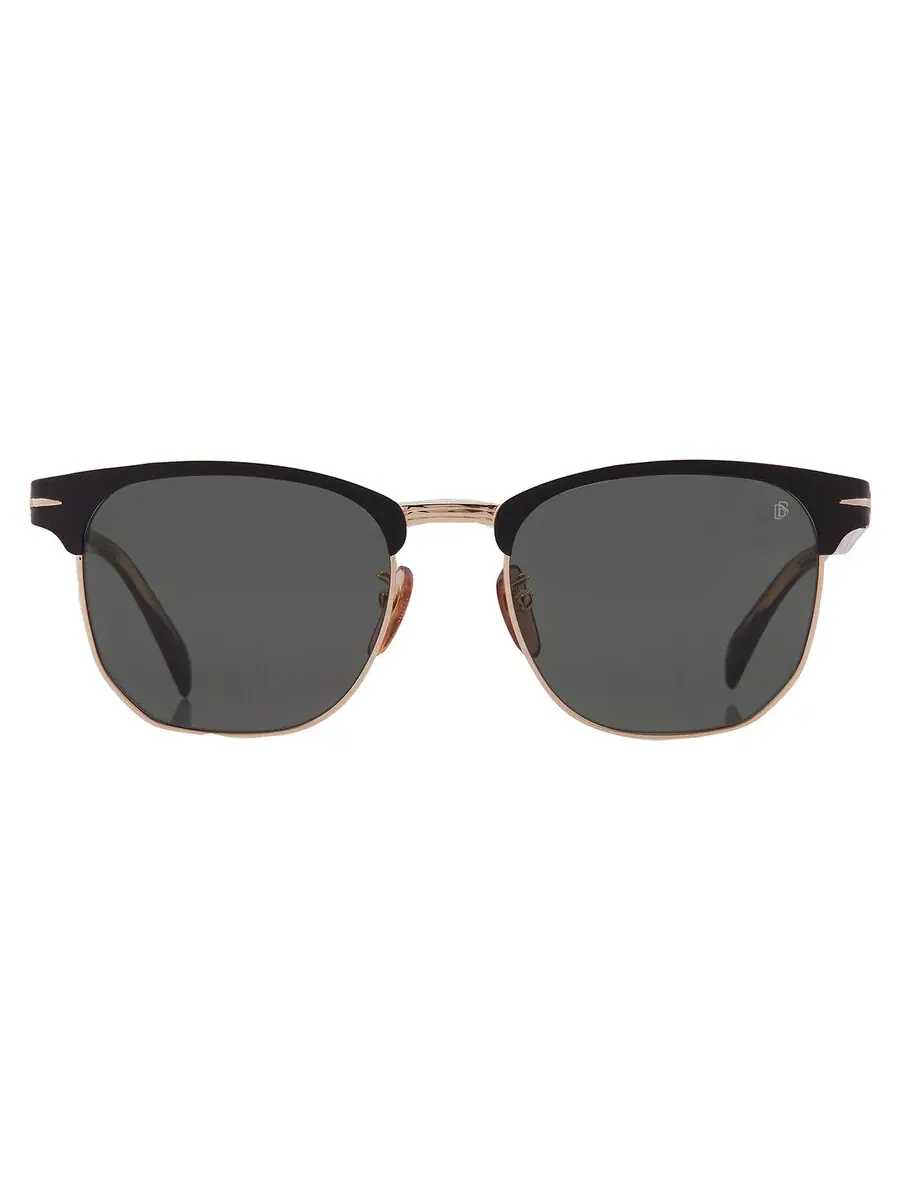 Мужские солнцезащитные очки David Beckham Green Square DB 7057/F/S 0003/QT 56 — черный