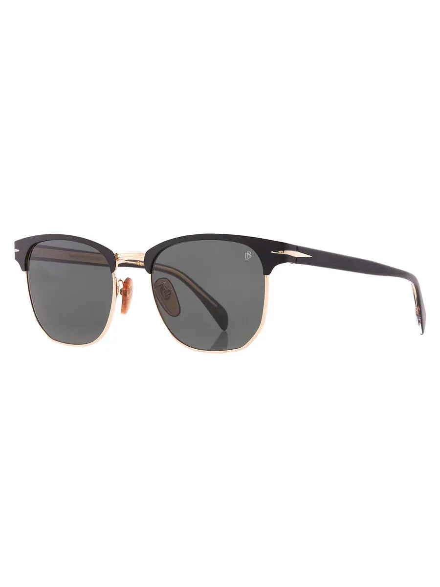 Мужские солнцезащитные очки David Beckham Green Square DB 7057/F/S 0003/QT 56 — изображение 2 из 4, черный
