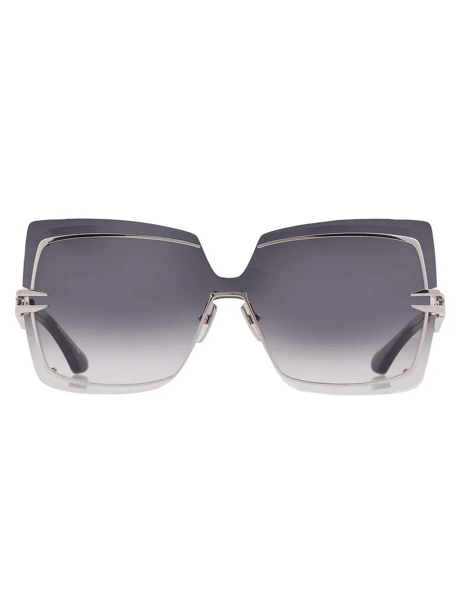 Солнцезащитные очки женские Dita BROKYN Grey Gradient Shield DTS440-A-02 143 — серебристый