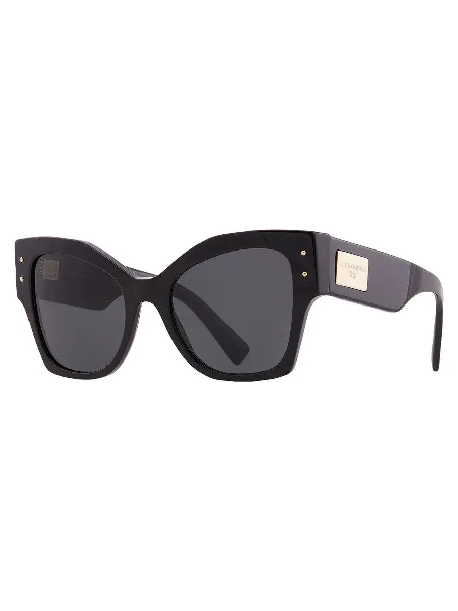 Женские солнцезащитные очки Dolce and Gabbana темно-серого цвета с бабочками DG4478 501/87 53 Dolce & Gabbana, черный