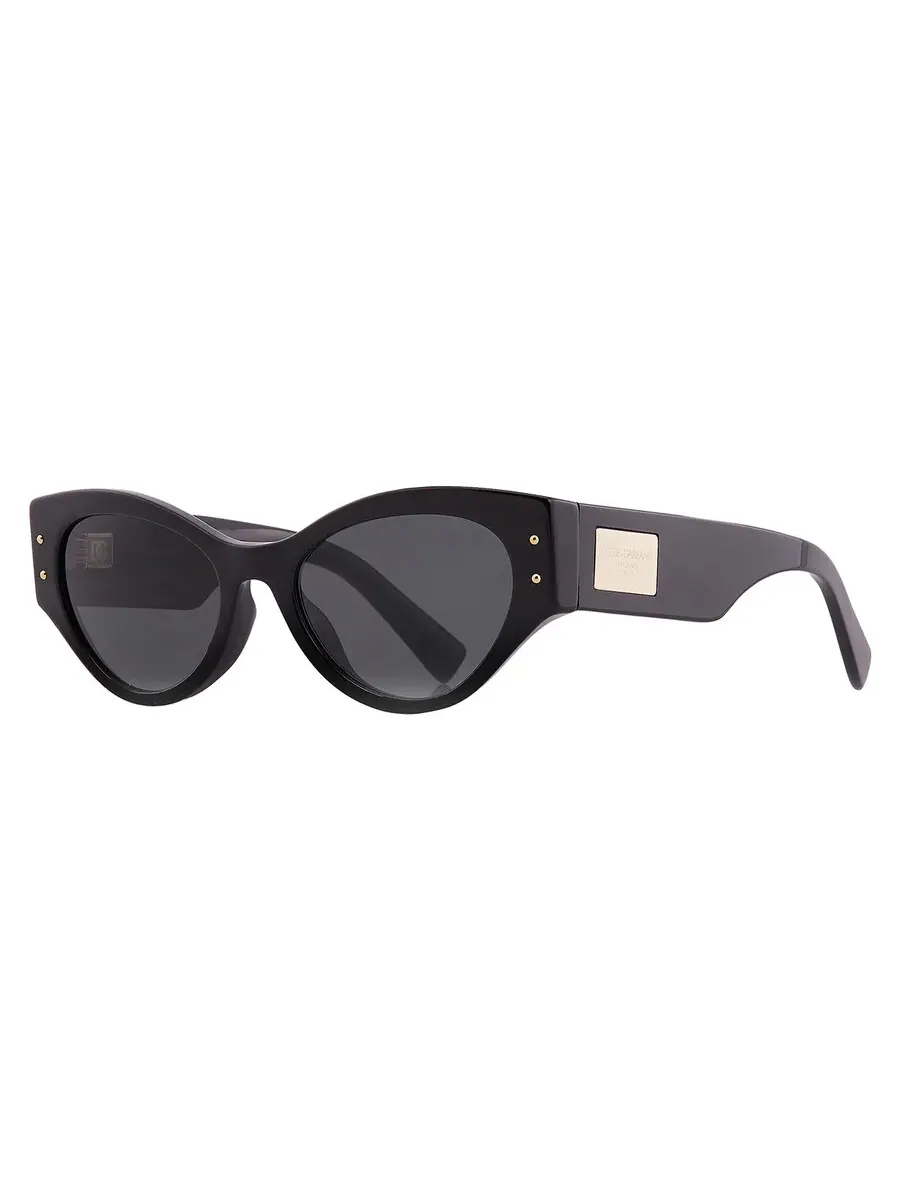 Солнцезащитные очки Dolce and Gabbana для женщин, серо-темные кошачьи глаза DG4480F 501/87 53 Dolce & Gabbana, черный