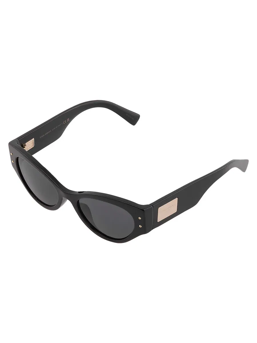Солнцезащитные очки Dolce and Gabbana для женщин, серо-темные кошачьи глаза DG4480F 501/87 53 Dolce & Gabbana, черный