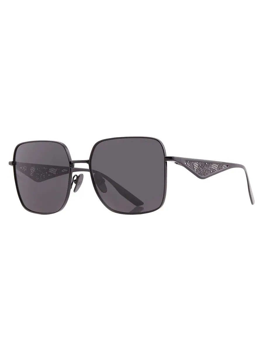 Солнцезащитные очки для женщин Dolce and Gabbana, темно-серые, квадратные, DG2310 01/87 57 Dolce & Gabbana, черный