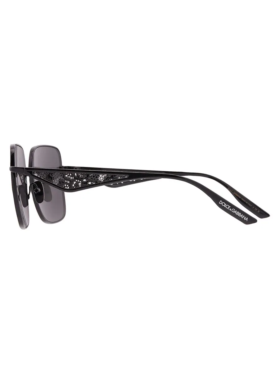 Солнцезащитные очки для женщин Dolce and Gabbana, темно-серые, квадратные, DG2310 01/87 57 Dolce & Gabbana, черный