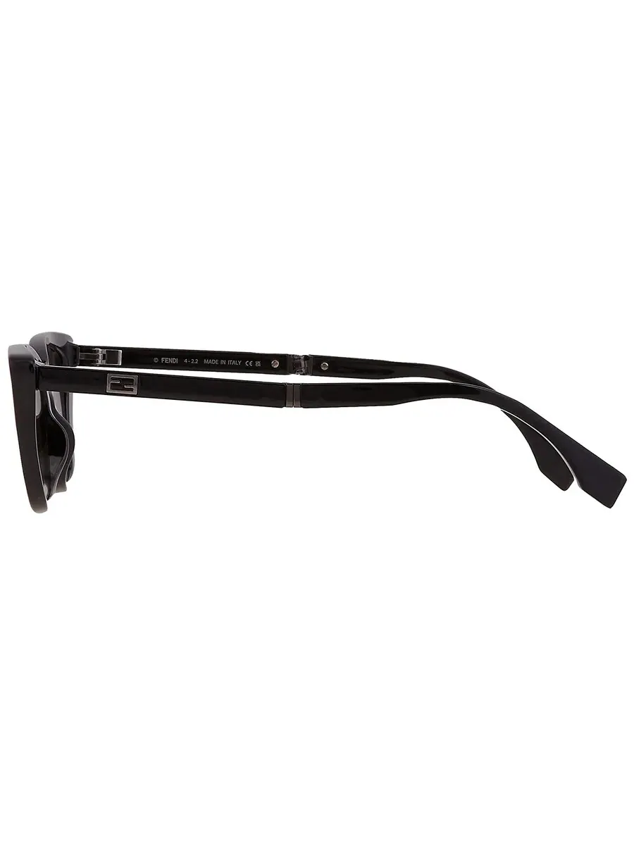 Солнцезащитные женские очки Fendi Smoke Mirror с логотипом, складной кошачий глаз FE40089I 01C 53 — изображение 6 из 7, серый