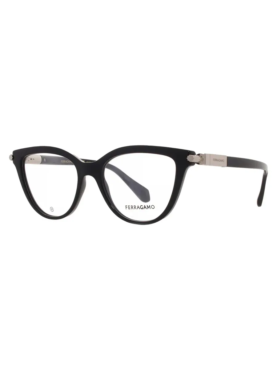 Очки для женщин Ferragamo Demo Cat Eye SF2974 001 52 — изображение 2 из 4, черный