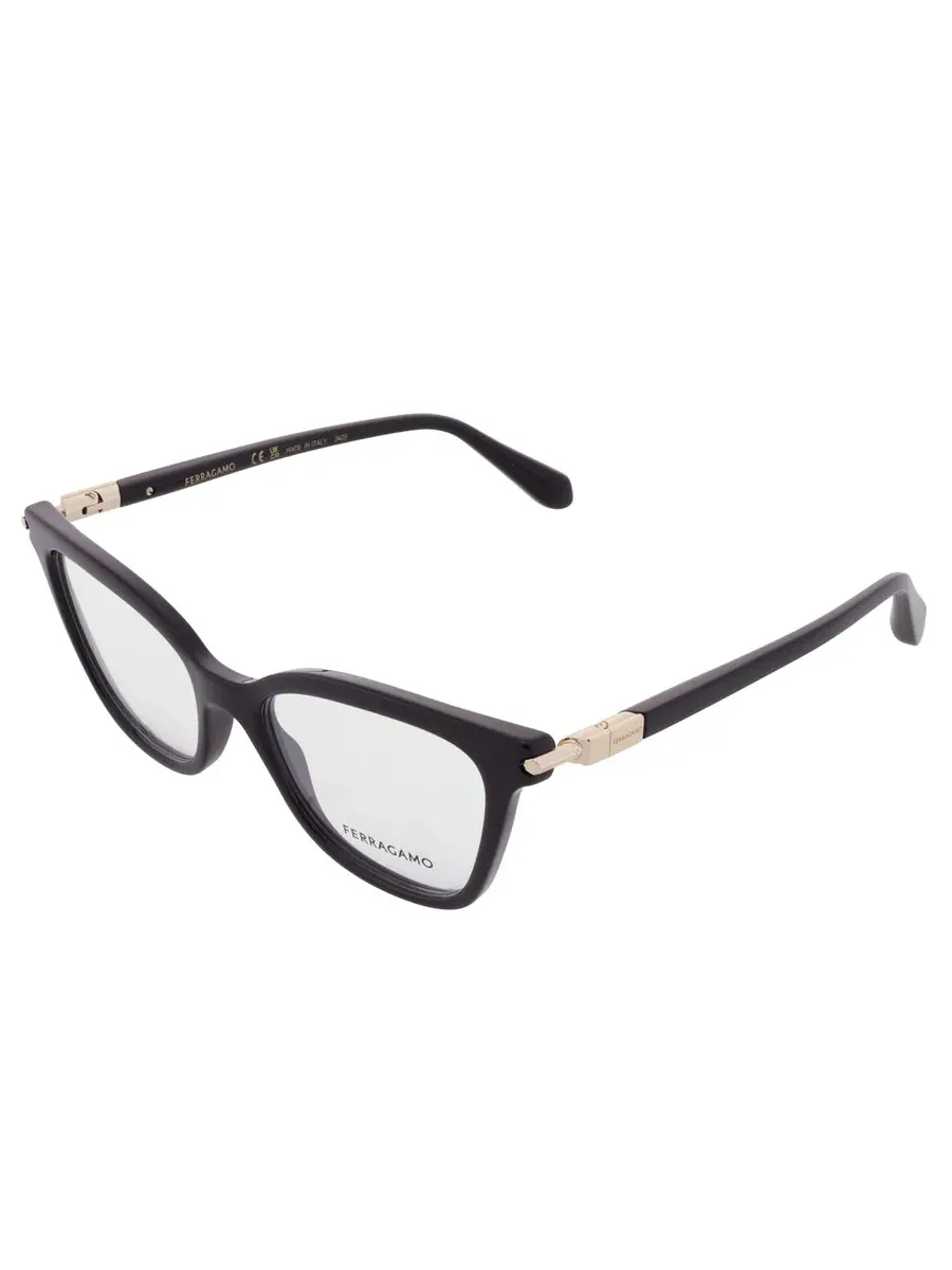 Очки для женщин Ferragamo Demo Cat Eye SF2991 001 51 — изображение 3 из 4, черный