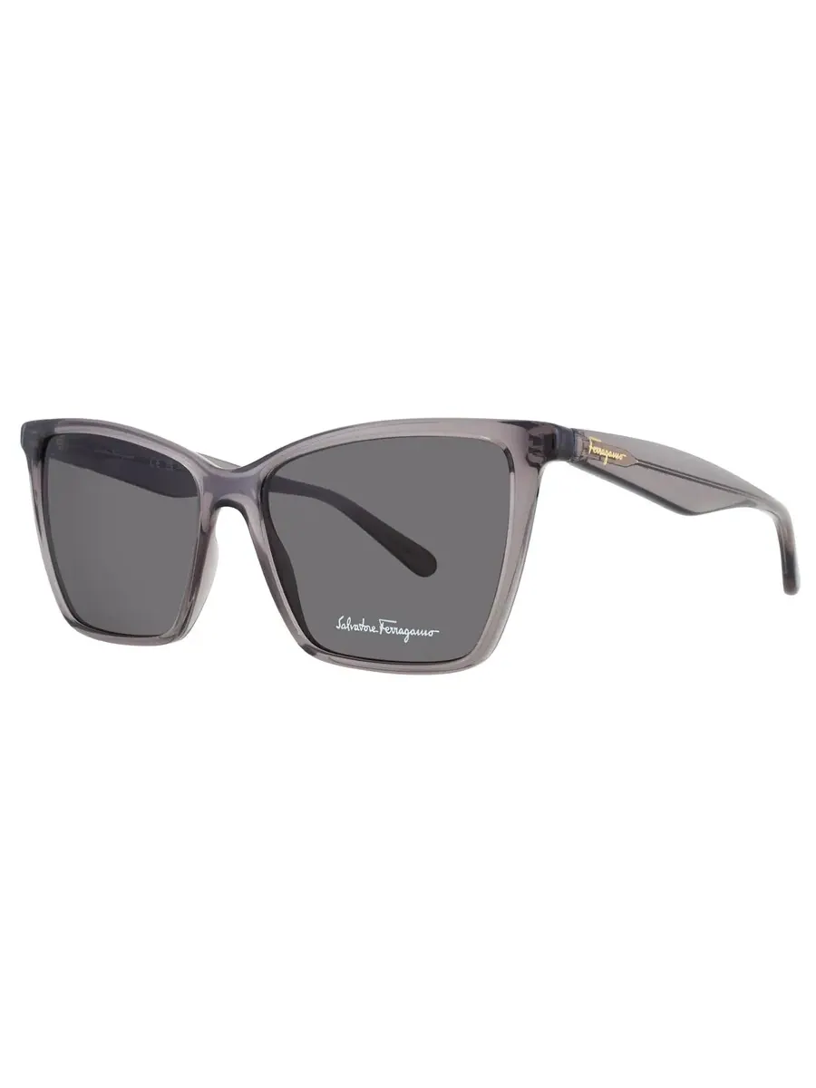 Женские солнцезащитные очки Ferragamo Grey Butterfly SF3017 057 54 — изображение 2 из 4, серый