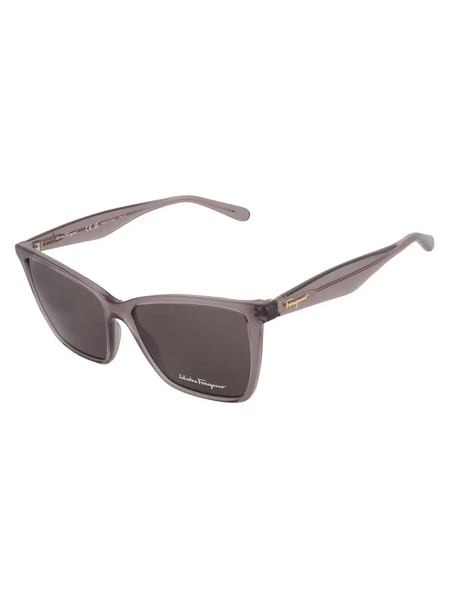 Женские солнцезащитные очки Ferragamo Grey Butterfly SF3017 057 54 — изображение 3 из 4, серый