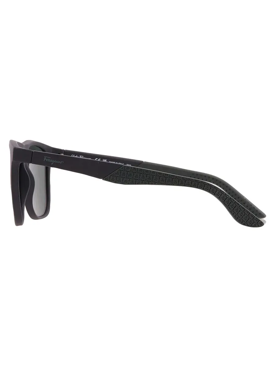 Солнцезащитные очки Ferragamo Grey Square для мужчин SF1065S 005 59 — изображение 4 из 4, черный/зеленый