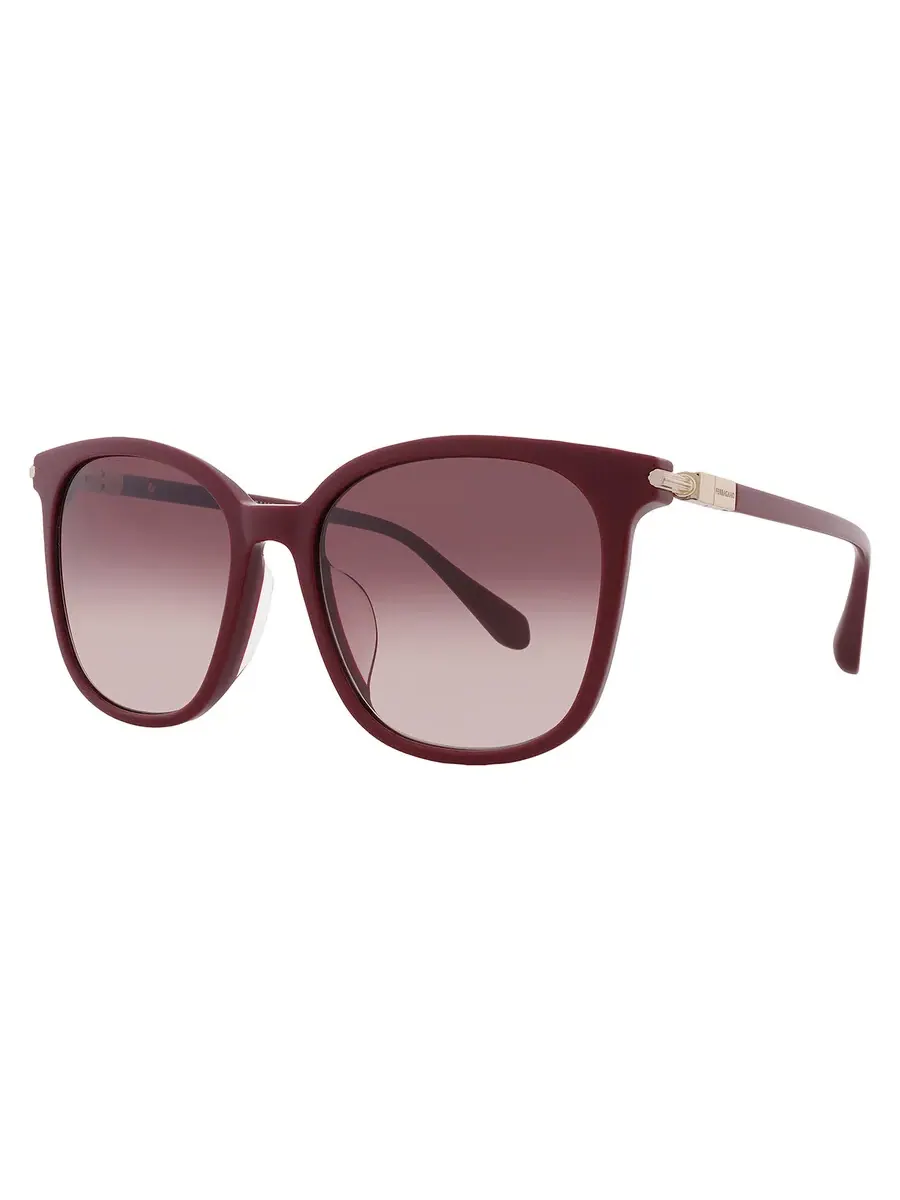 Женские солнцезащитные очки Ferragamo Burgundy Gradient Square SF1113SLB 606 56 — изображение 2 из 4, красный