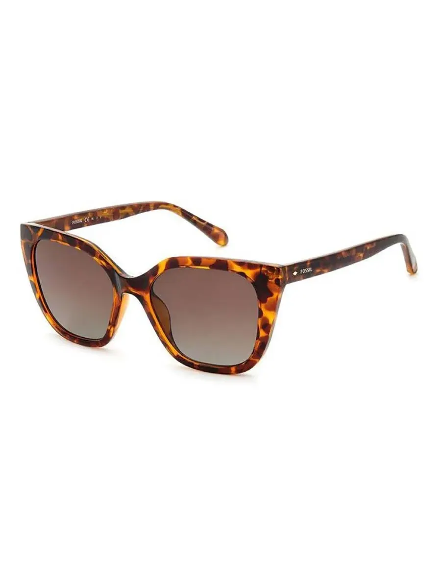 Женские солнцезащитные очки Fossil Brown Square FOS 3138G/S 086/LA 54 — коричневый
