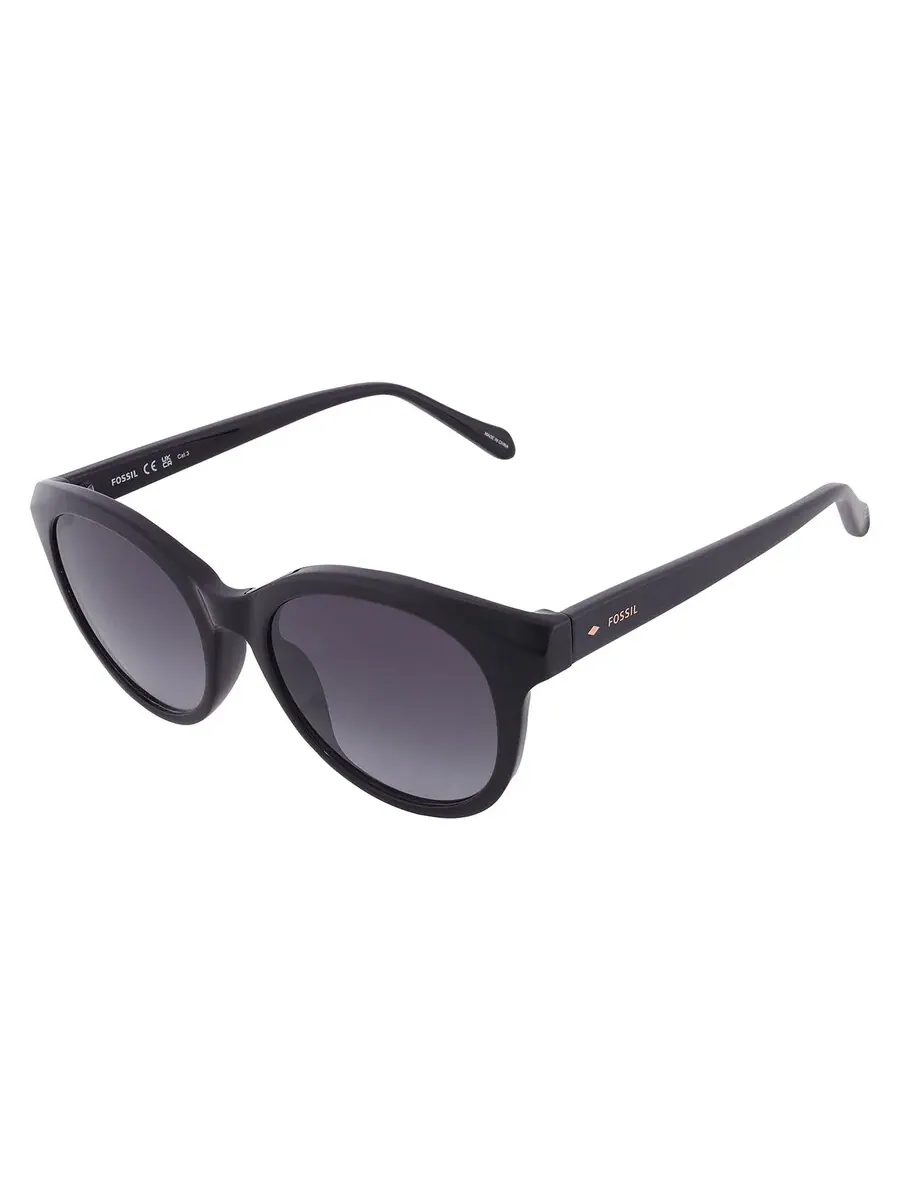 Женские солнцезащитные очки овальной формы Fossil серого оттенка FOS 3146/G/S 0807/9O 53 — изображение 3 из 4, черный