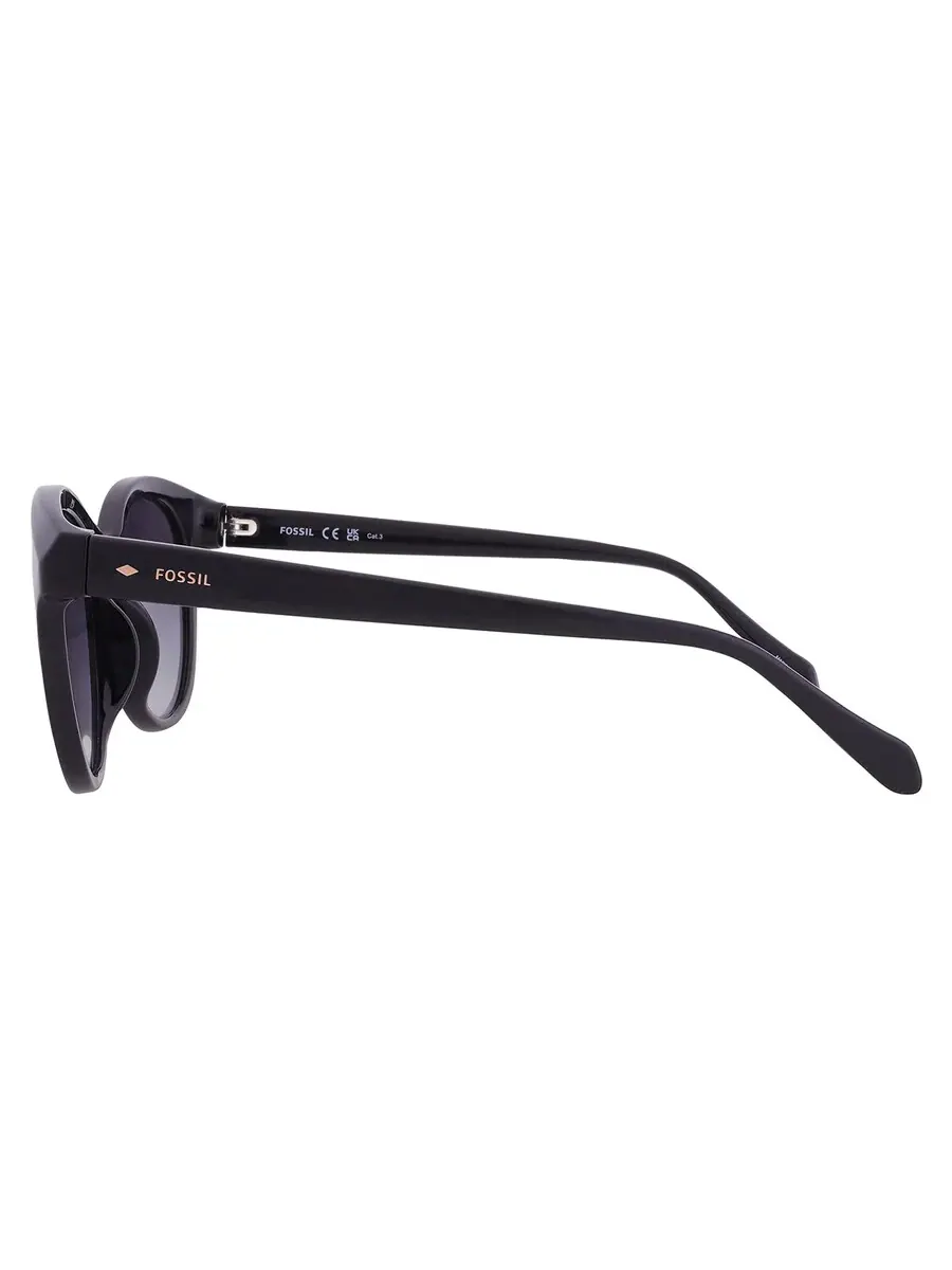 Женские солнцезащитные очки овальной формы Fossil серого оттенка FOS 3146/G/S 0807/9O 53 — изображение 4 из 4, черный