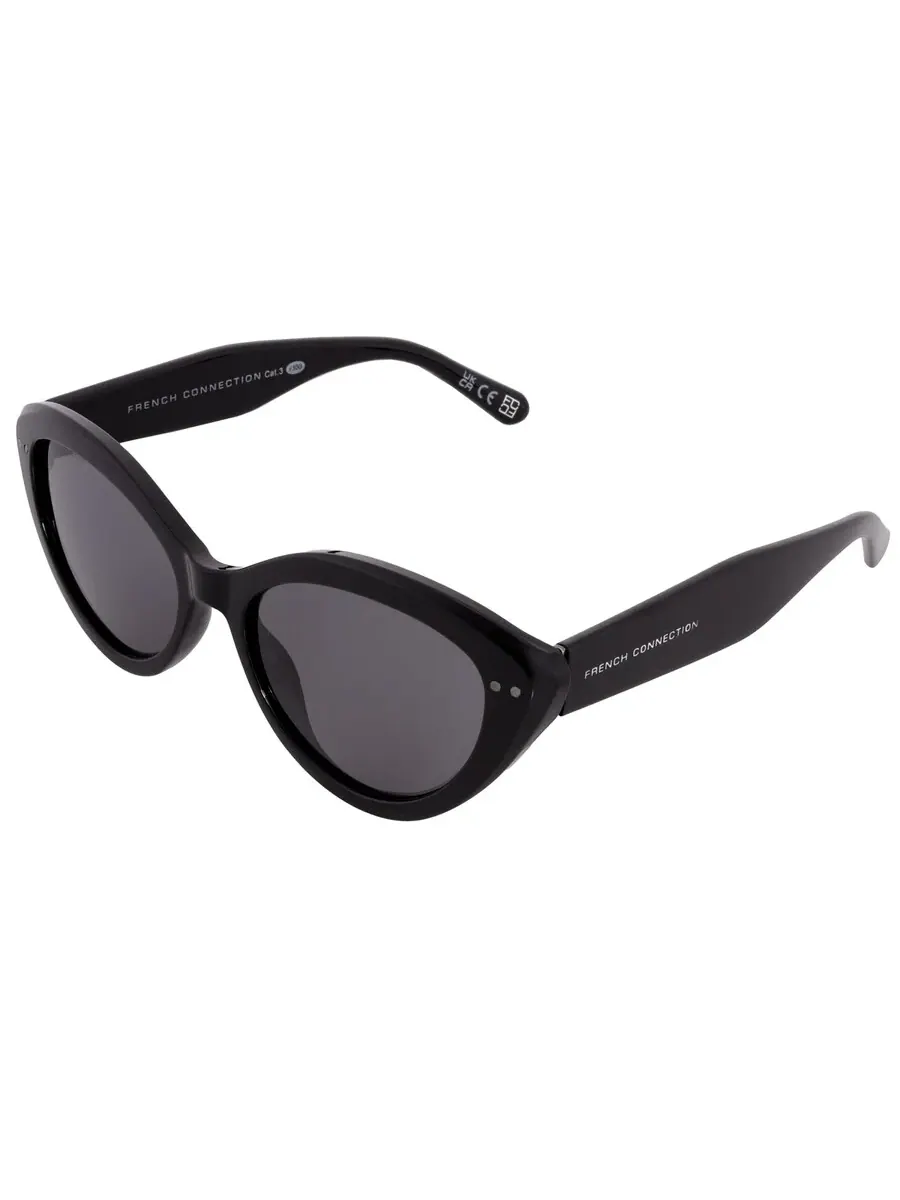 Женские солнцезащитные очки French Connection FC 25 62 черные с дымчатыми линзами Cat Eye 10269916.LTS черные, черный