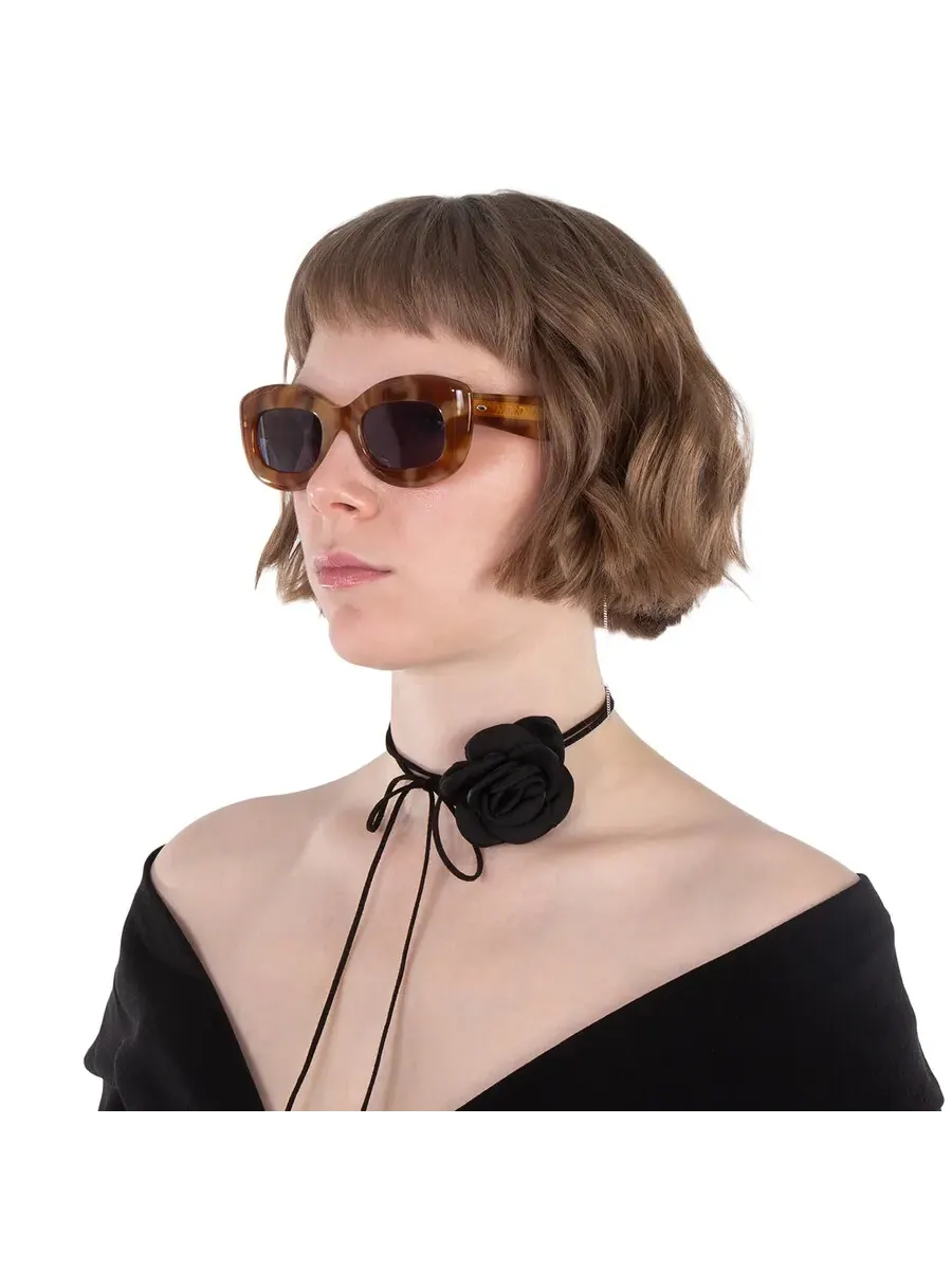 Солнцезащитные очки для женщин Garrett Leight DOLORES SUN Blue Smoke Cat Eye 2139 EMT/BS 48 — изображение 2 из 5, синий