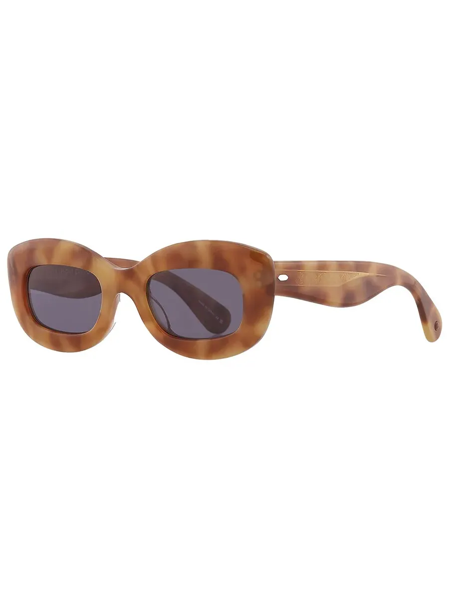 Солнцезащитные очки для женщин Garrett Leight DOLORES SUN Blue Smoke Cat Eye 2139 EMT/BS 48 — изображение 3 из 5, синий