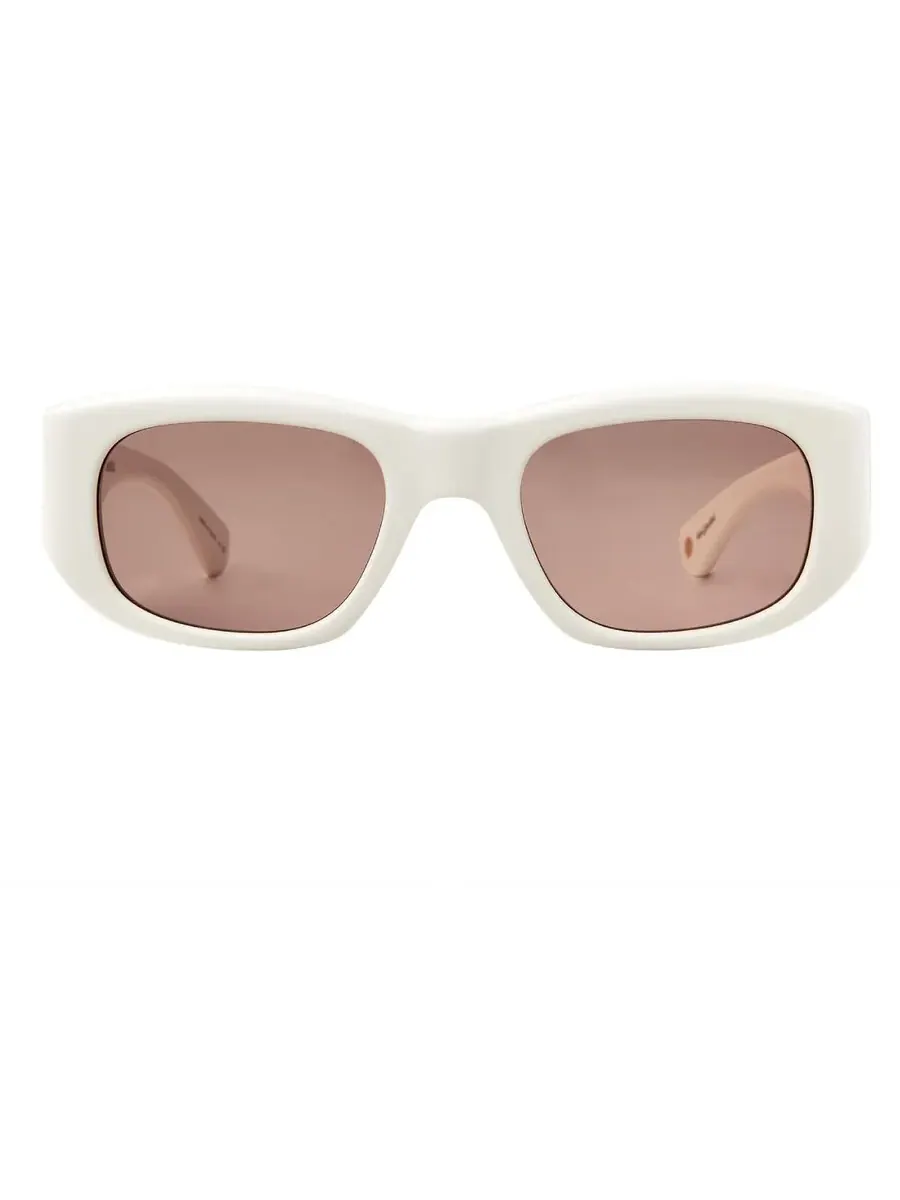 Солнцезащитные очки Garrett Leight LAGUNA SUN Bordeaux прямоугольной формы 2140 TEESPI/BOR 50 — зеленый