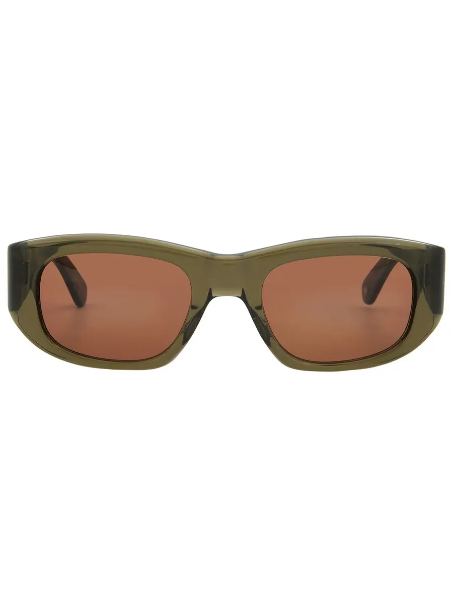 Солнцезащитные очки Garrett Leight LAGUNA SUN Oak прямоугольной формы 2140 WIL/O 50 — зеленый