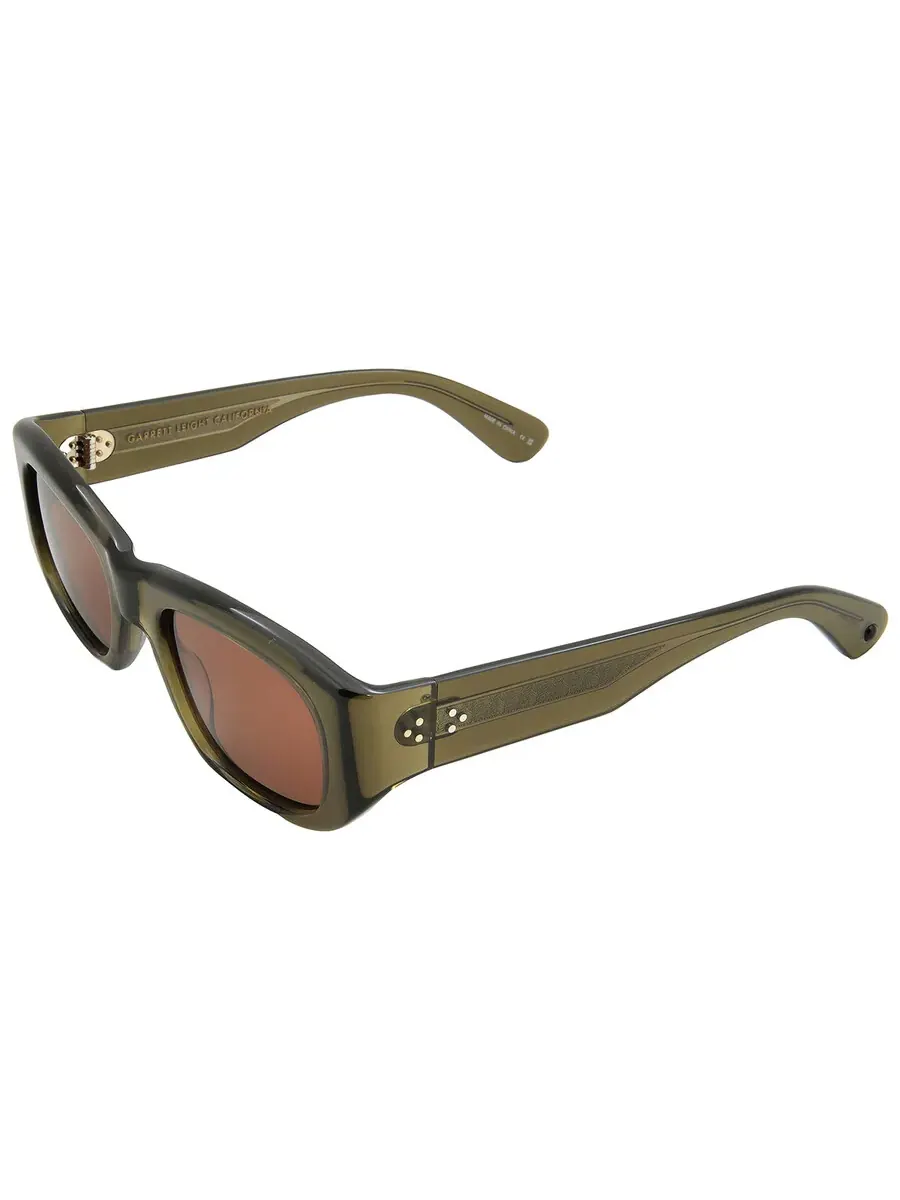 Солнцезащитные очки Garrett Leight LAGUNA SUN Oak прямоугольной формы 2140 WIL/O 50 — изображение 7 из 7, зеленый