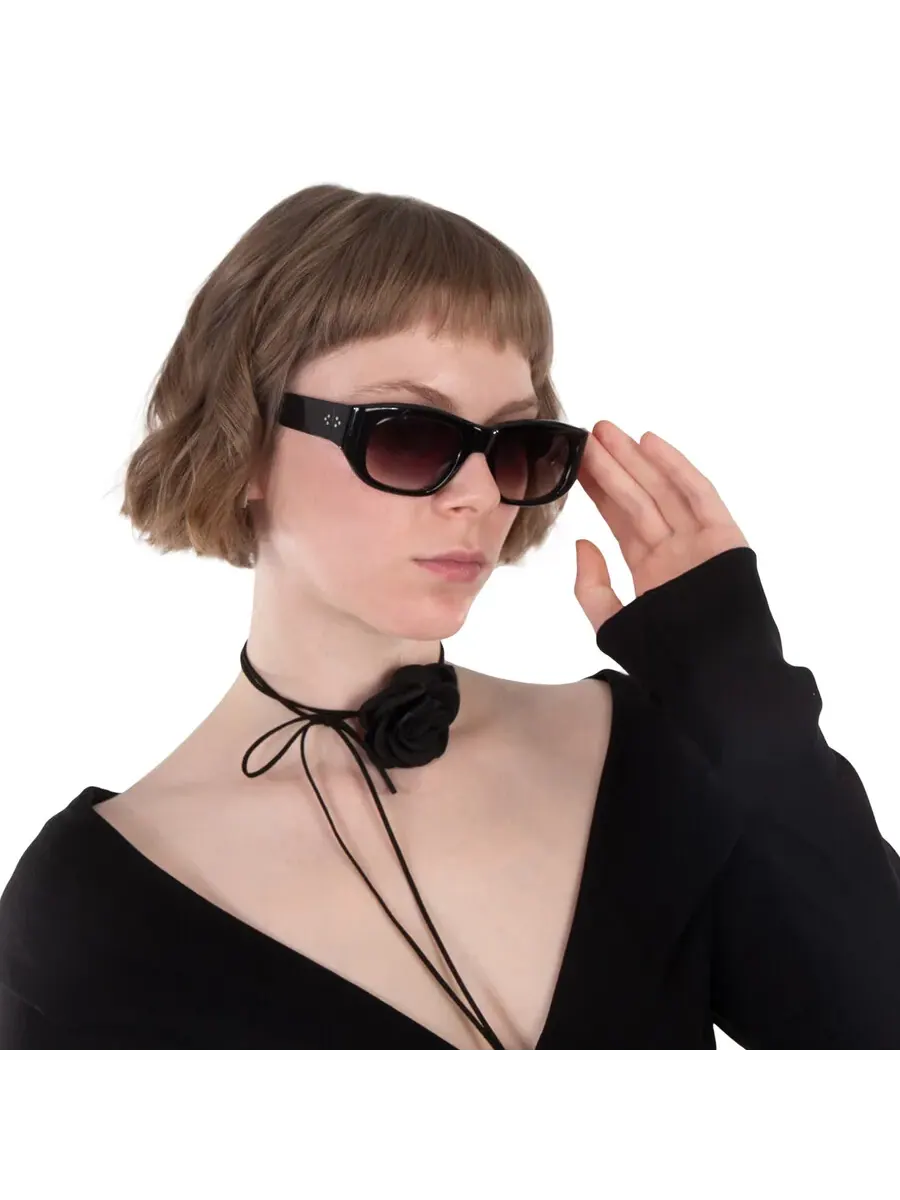 Солнечные очки Garrett Leight LAGUNA SUN с градиентом 'Убывающая Луна', прямоугольные, модель 2140 BK/WMNG 50, серый