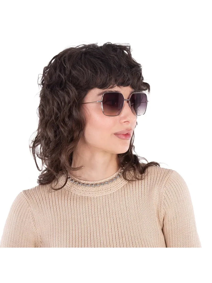 Женские солнцезащитные очки Garrett Leight MEADOW SUN Waning Moon Gradient Square 4067 SV-BAR/WMNG 56 — изображение 2 из 5