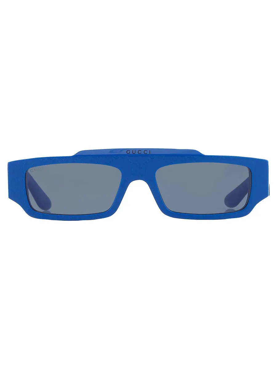 Мужские солнцезащитные очки Gucci Blue Browline GG1592S 004 55 — синий