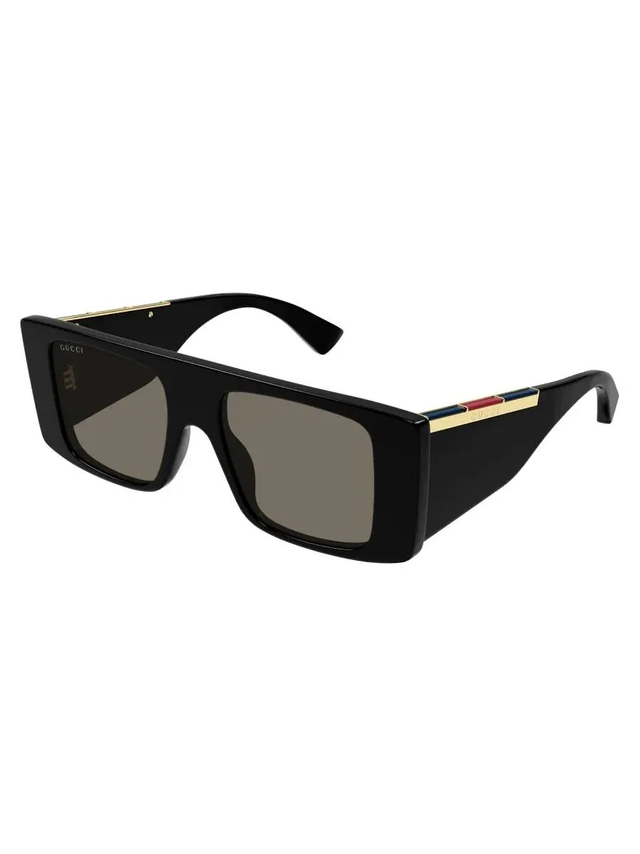 Мужские солнцезащитные очки Gucci Brown Browline GG1888S 001 50 — изображение 2 из 4, черный